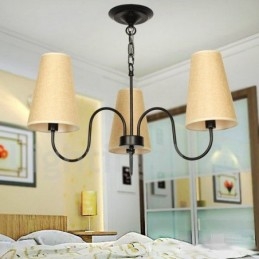 Lustre rétro méditerranéen à 3 lumières style bougie