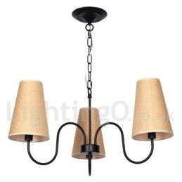 Lustre rétro méditerranéen à 3 lumières style bougie