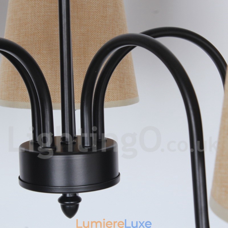 Lustre rétro méditerranéen à 3 lumières style bougie