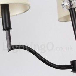 Lustre contemporain moderne à 3 lumières de style bougie