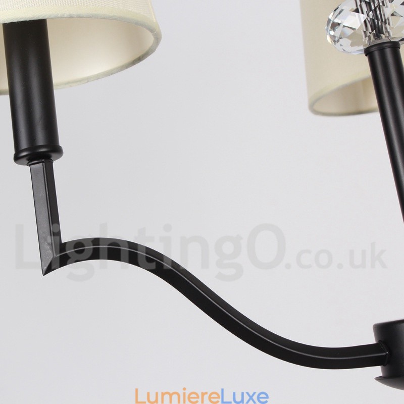 Lustre contemporain moderne à 3 lumières de style bougie