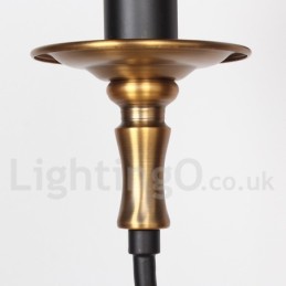 Lustre rétro contemporain à 3 lumières de style bougie