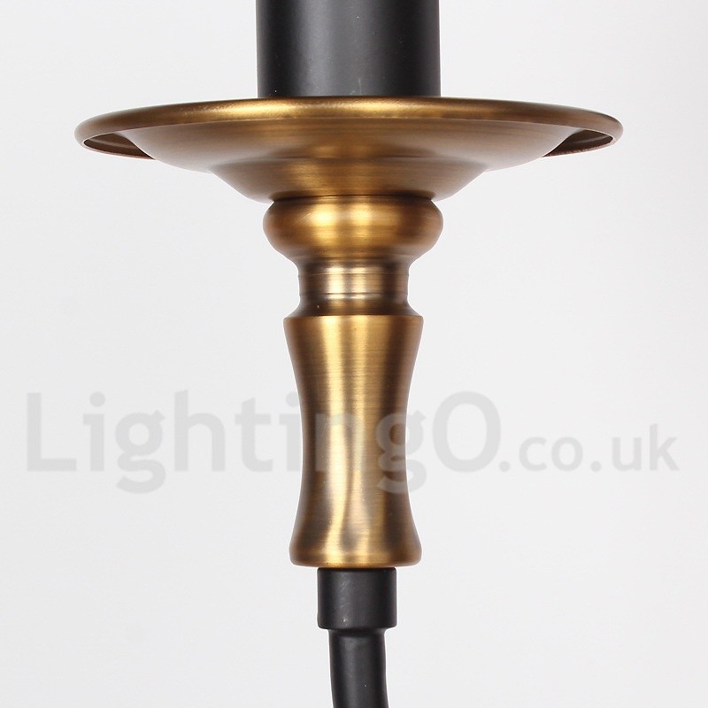 Lustre rétro contemporain à 3 lumières de style bougie