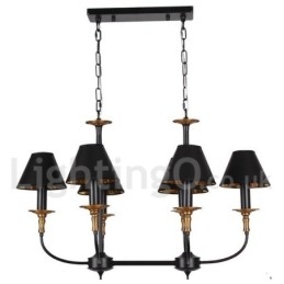 Lustre rétro contemporain à 6 lumières de style bougie