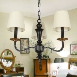 Lustre contemporain à 3 lumières de style bougie rétro