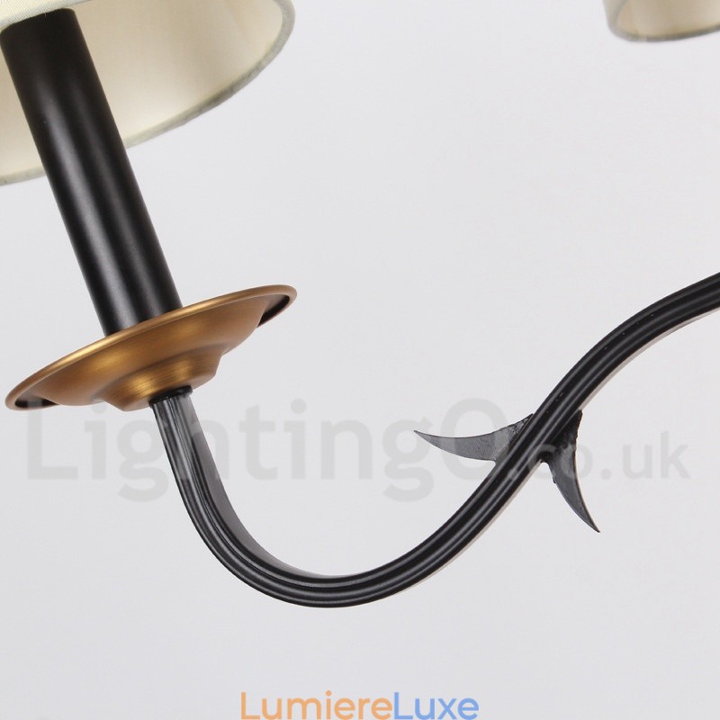 Lustre contemporain à 3 lumières de style bougie rétro