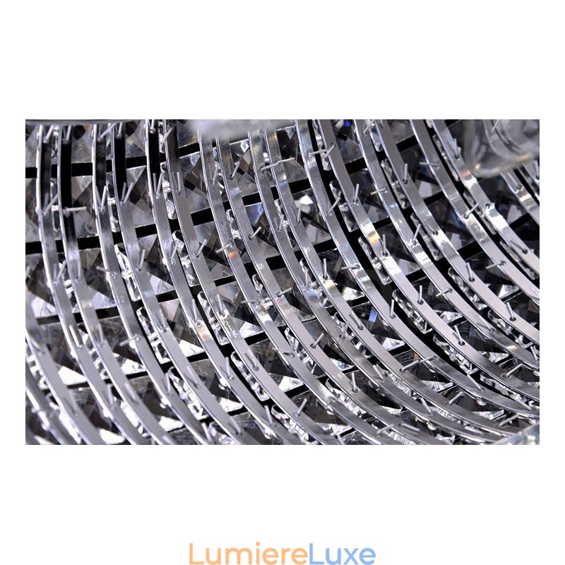 Plafonnier suspendu moderne en cristal K9, lustre d'intérieur, luminaires à tambour