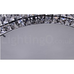 Plafonnier suspendu moderne en cristal K9, lustre d'intérieur, luminaires à tambour