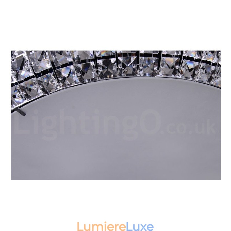 Plafonnier suspendu moderne en cristal K9, lustre d'intérieur, luminaires à tambour
