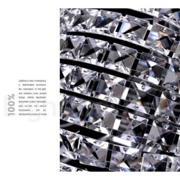 Plafonnier suspendu moderne en cristal K9, lustre d'intérieur, luminaires à tambour