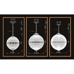 Plafonnier suspendu en cristal K9 moderne Globe, lustre d'intérieur, luminaires à tambour