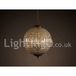 Plafonnier suspendu en cristal K9 moderne Globe, lustre d'intérieur, luminaires à tambour