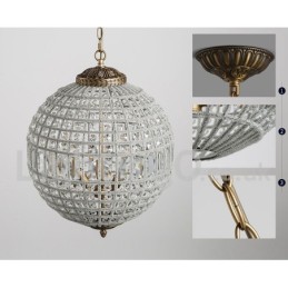 Plafonnier suspendu en cristal K9 moderne Globe, lustre d'intérieur, luminaires à tambour