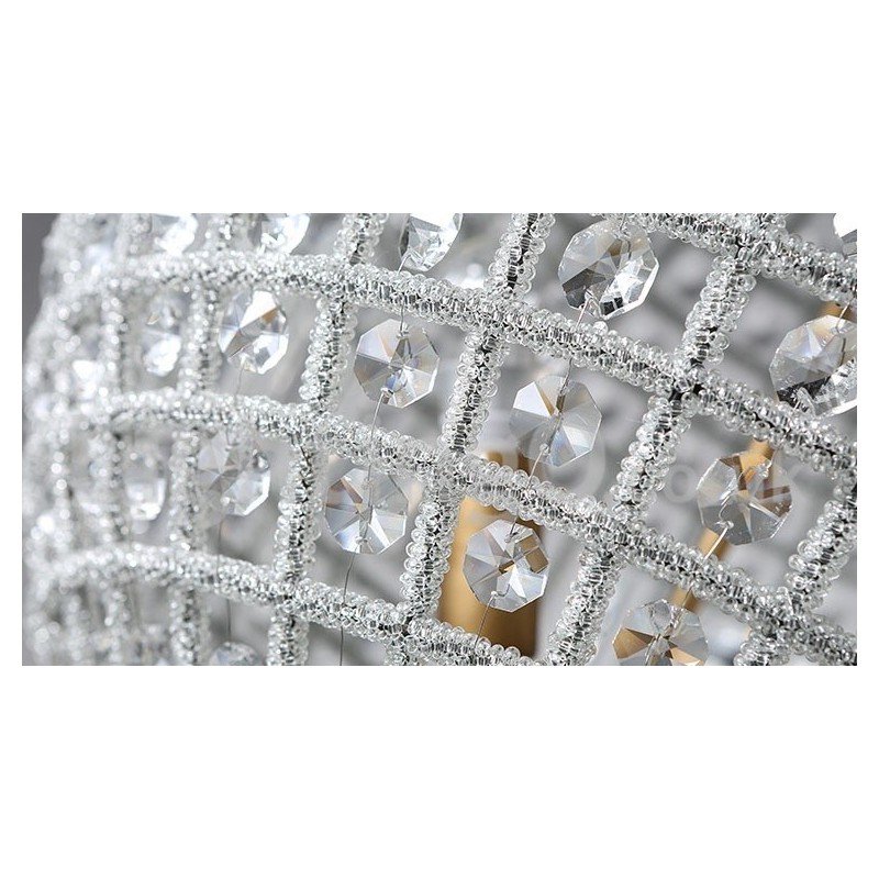 Plafonnier suspendu en cristal K9 moderne Globe, lustre d'intérieur, luminaires à tambour