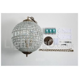 Plafonnier suspendu en cristal K9 moderne Globe, lustre d'intérieur, luminaires à tambour