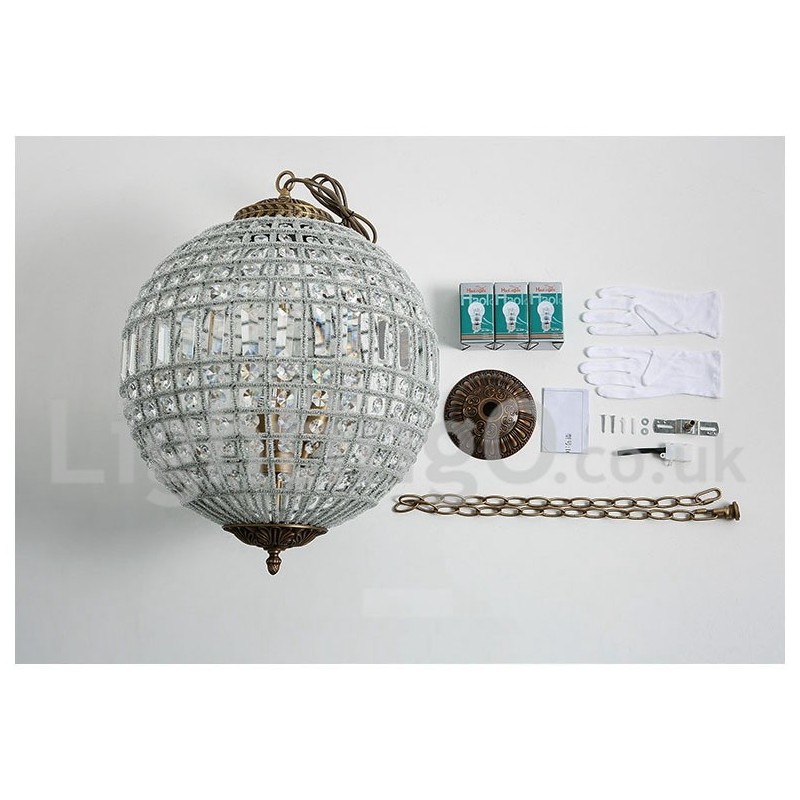 Plafonnier suspendu en cristal K9 moderne Globe, lustre d'intérieur, luminaires à tambour