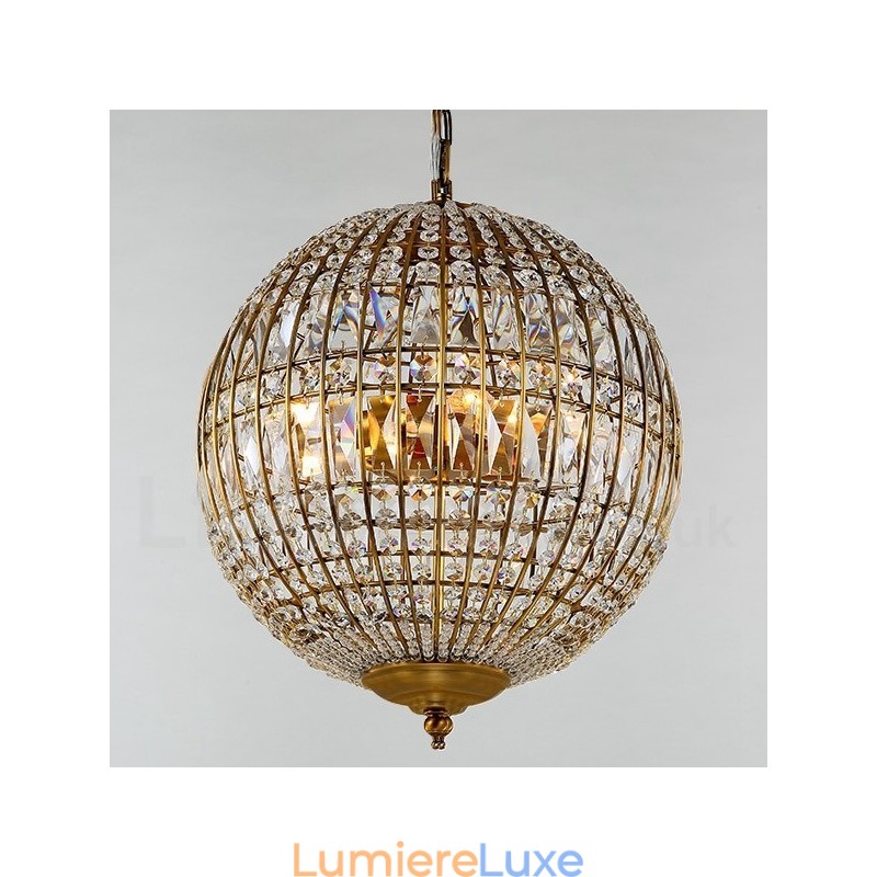 Plafonnier suspendu en cristal K9 moderne Globe, luminaire d'intérieur, luminaire décoratif de plafond