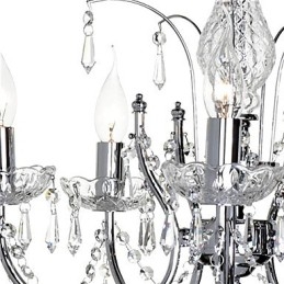 Lustre en cristal élégant à 5 lumières