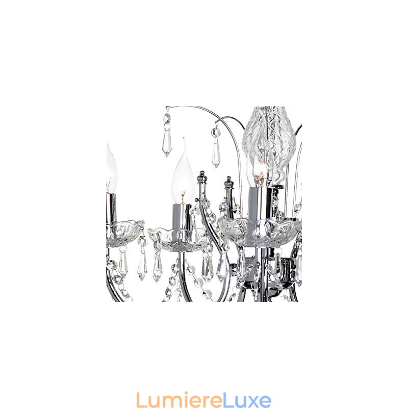 Lustre en cristal élégant à 5 lumières