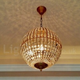 Plafonnier suspendu en cristal K9 moderne Globe, luminaire d'intérieur, luminaire décoratif de plafond