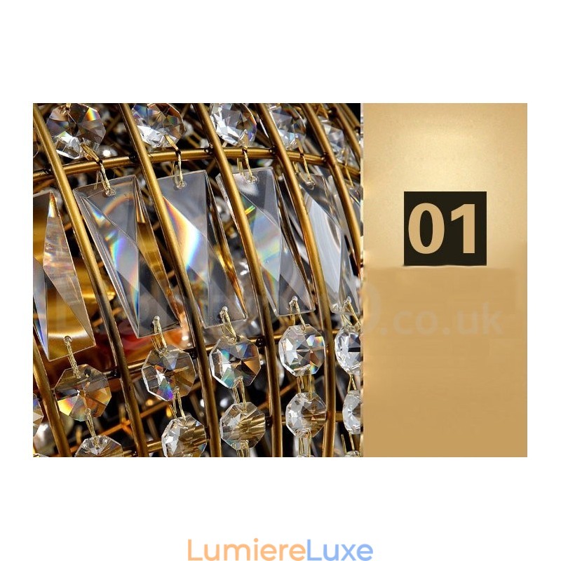 Plafonnier suspendu en cristal K9 moderne Globe, luminaire d'intérieur, luminaire décoratif de plafond
