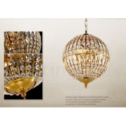Plafonnier suspendu en cristal K9 moderne Globe, luminaire d'intérieur, luminaire décoratif de plafond