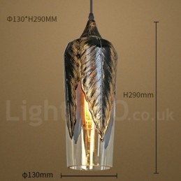 Lampe à suspension rétro européenne en verre pour salon