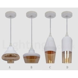 Suspension en verre de style rétro européen