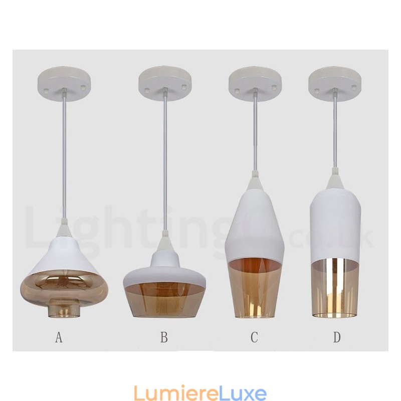 Suspension en verre de style rétro européen