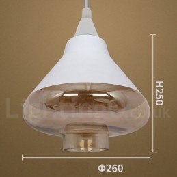 Suspension en verre de style rétro européen