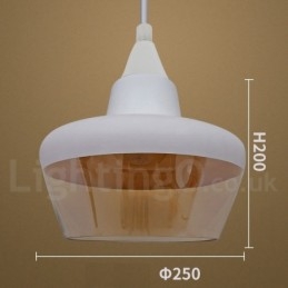 Suspension en verre de style rétro européen