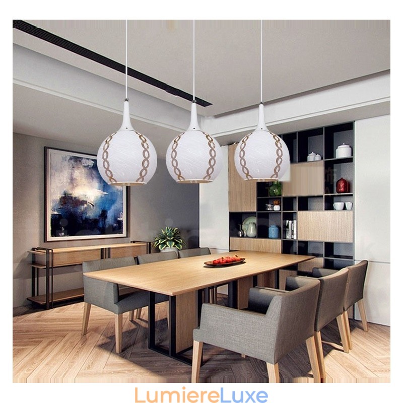 Suspension en verre de style contemporain moderne