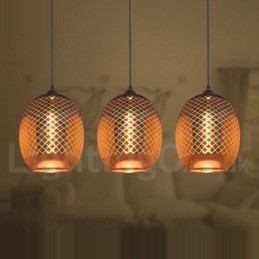 Suspension en verre rustique Lampe suspendue de café européenne