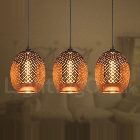 Suspension en verre rustique Lampe suspendue de café européenne Suspension en verre rustique Lampe suspendue de café européenne