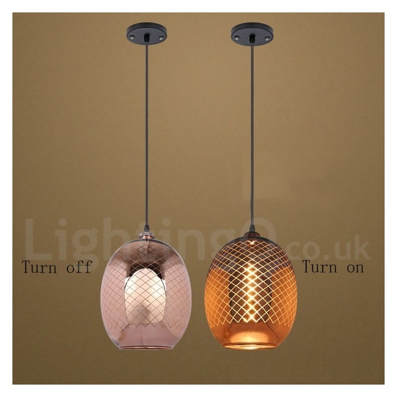 Suspension en verre rustique Lampe suspendue de café européenne