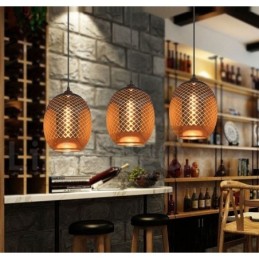 Suspension en verre rustique Lampe suspendue de café européenne