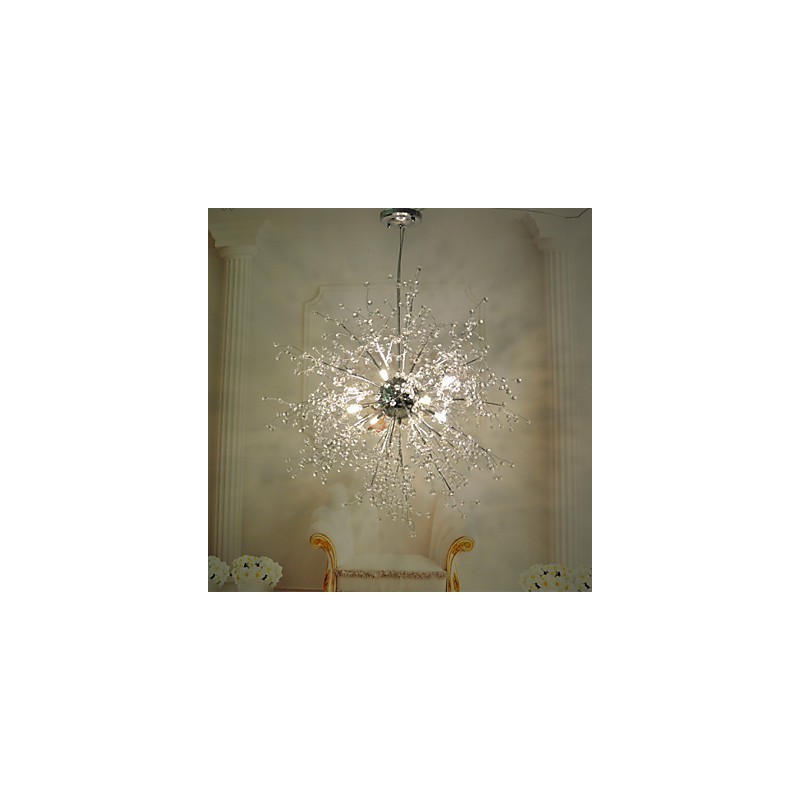 Suspension feu d'artifice en acier inoxydable motif pissenlit