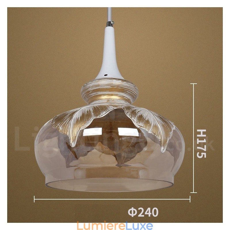 Suspension en verre de style européen moderne et contemporain