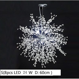 Suspension feu d'artifice en acier inoxydable motif pissenlit
