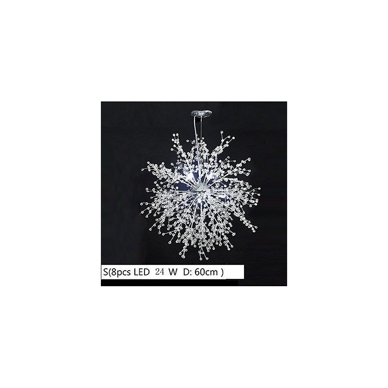 Suspension feu d'artifice en acier inoxydable motif pissenlit