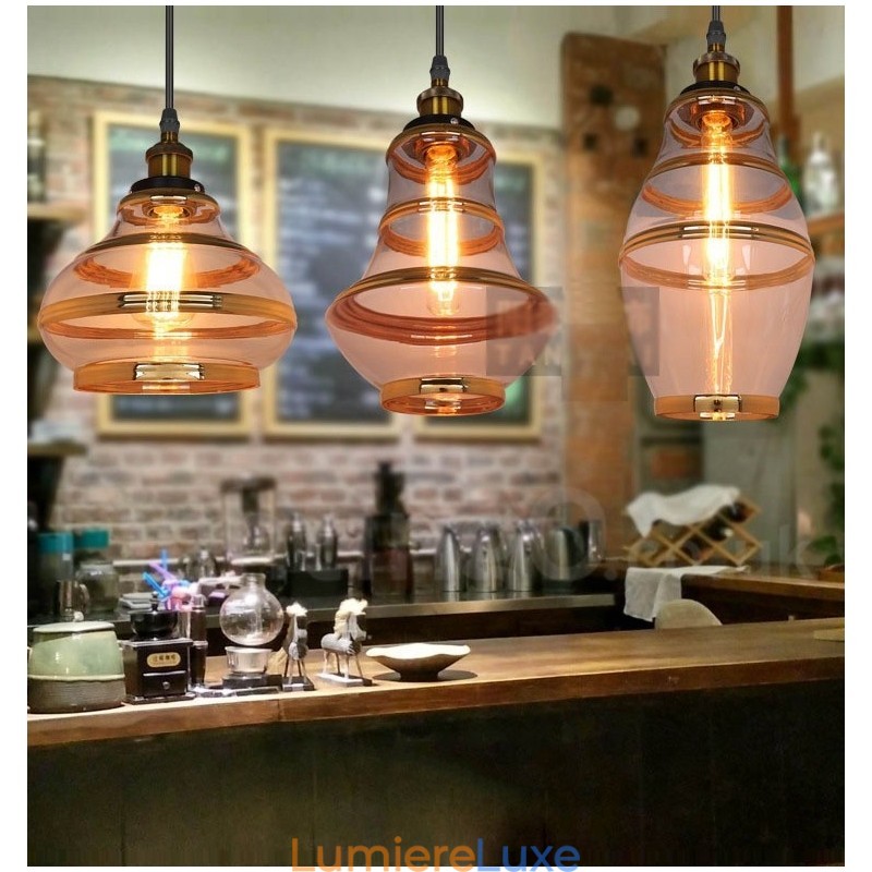 Suspension européenne en verre pour bar et salon