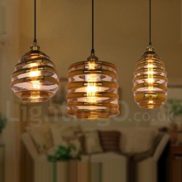 Lampe suspendue européenne en verre pour café et salon