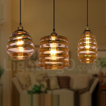 Lampe suspendue européenne en verre pour café et salon Lampe suspendue européenne en verre pour café et salon