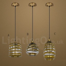 Lampe suspendue européenne en verre pour café et salon