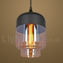 Suspension en verre rustique Lampe suspendue de salon européenne