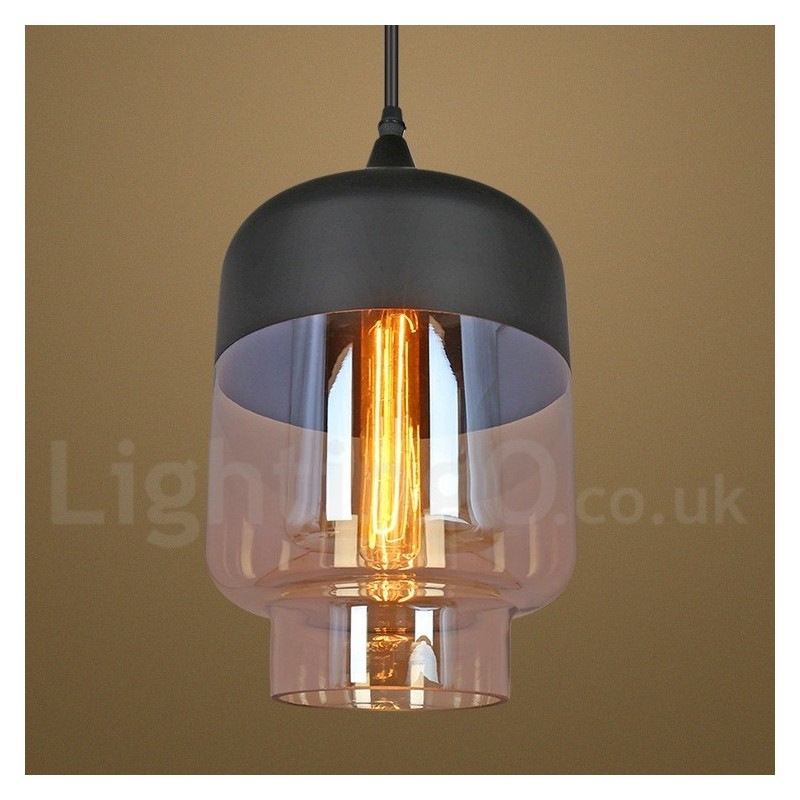 Suspension en verre rustique Lampe suspendue de salon européenne