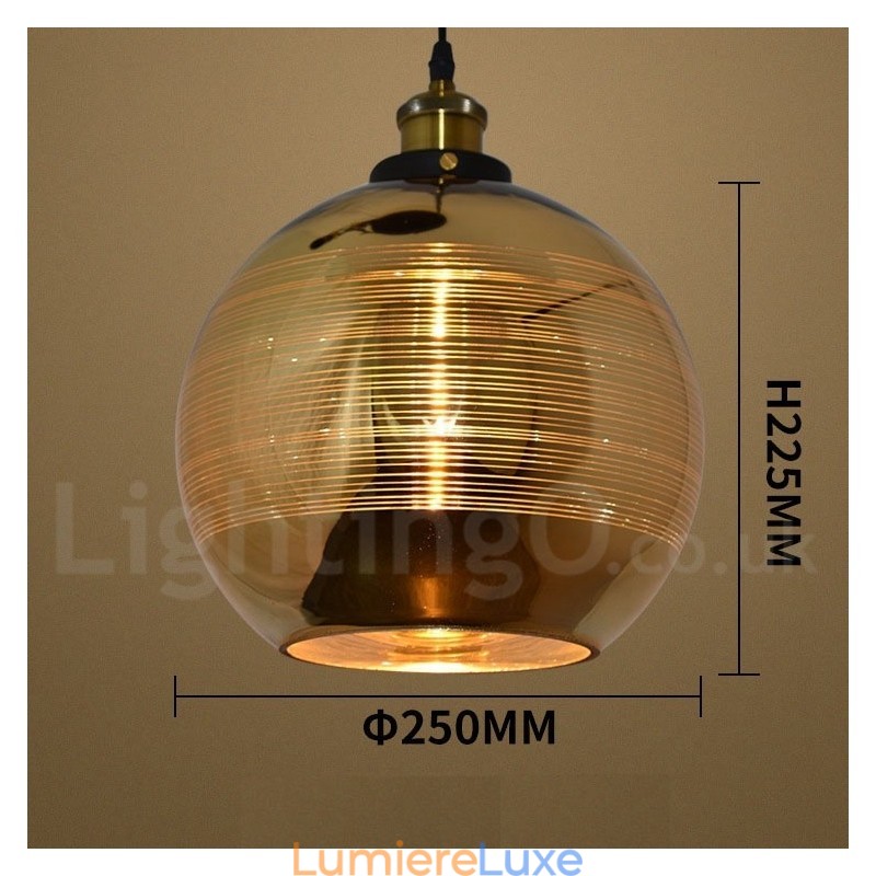 Lampe à suspension européenne en verre pour café