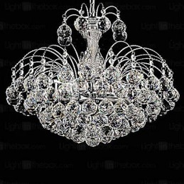 Lustre de luxe moderne en cristal à 3 lumières