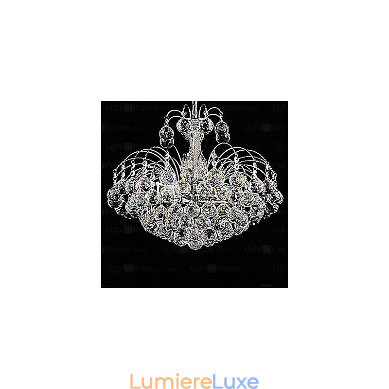 Lustre de luxe moderne en cristal à 3 lumières