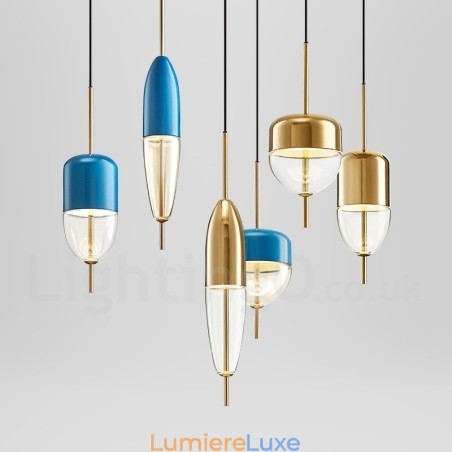 Suspension contemporaine moderne en verre à 1 lumière Suspension contemporaine moderne en verre à 1 lumière